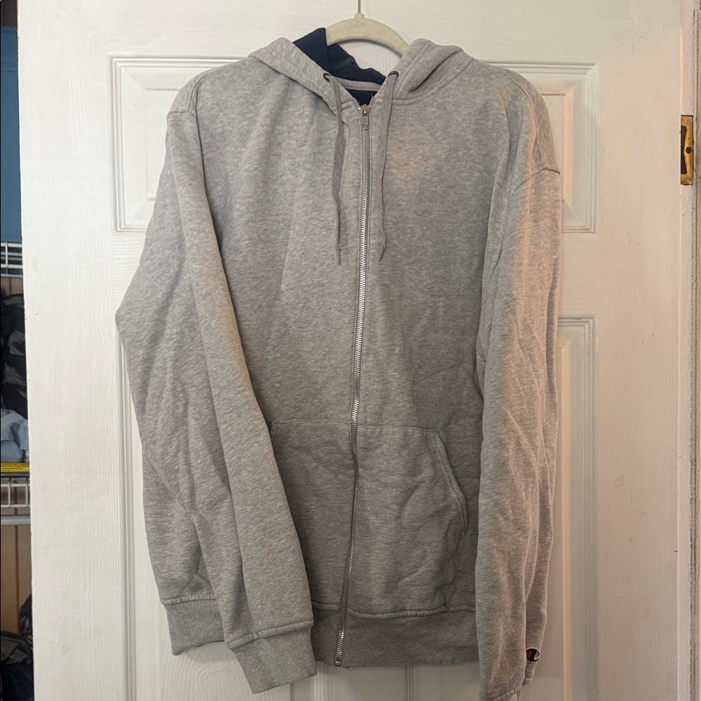 Champion Men's Zip-Up Hoodie in Gray